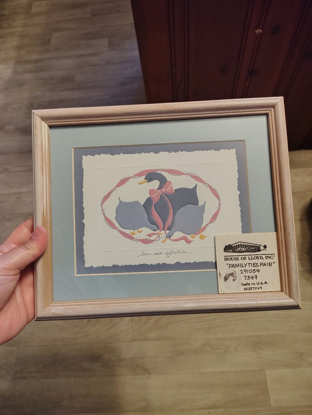 House of Lloyd Blue & Pink 'Families Pair' Framed Wall Art - Pastel Duck Motif